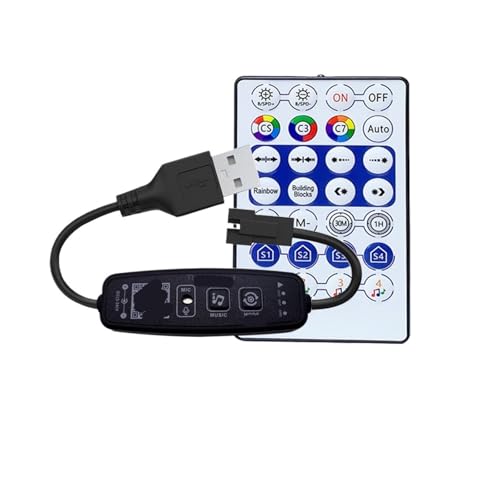 Contrôleur LED WS2812 WS2811 double USB avec télécommande 28 touches - 2
