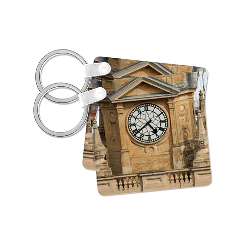 3dRose, Clock Tower, City Hall, Cape Town, South Africa., set of 2 Key Chains