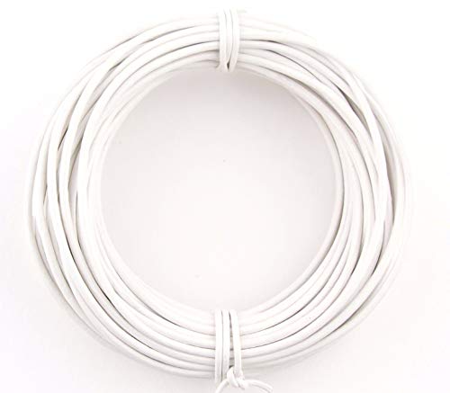 White Round Leather Cord 2mm, 10 Meters (11 Yards)