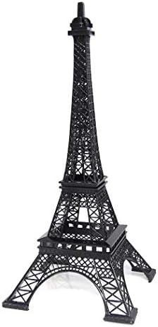 Ohah Craft Black Metal Eiffel Tower Statue Figurine Replica Centerpiece (10, 15 inch)