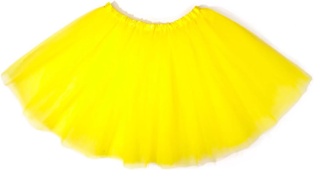 TWINKLEDE Women Tutu Skirt Blue Classic 4 Layered Tulle Tutus Neon Halloween Costume Skirts for Adult