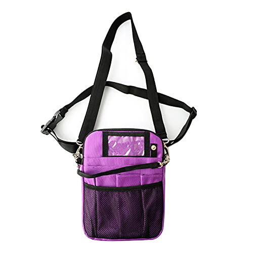 WANGXNCase Midjeväska för sjuksköterskor, sjuksköterska, veterinärväska, fanny pack, amningsbälte, organisatör för kvinnor, sjuksköterska, midjeväska, axelväska (lila)
