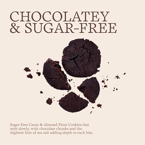 Image of The Cinnamon Kitchen Sugar-Free Cacao & Almond Flour Cookies (Pack of 10) | Gluten Free | Organic | PCOS Friendly |Keto & Diabetic Friendly| 150 g