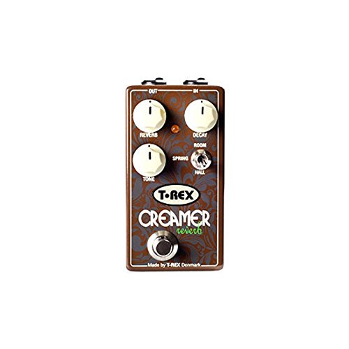T-Rex Engineering CREAMER Reverb Guitar Effects Pedal Provides Room, Spring, and Hall Reverb with Tone Control (10092)