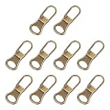 Kit di riparazione per cerniere di ricambio, senza attrezzi, per giacche, bagagli, valigie, zaini e pantaloni, fissaggio rapido, per adulti, 10 pezzi (bronzo)