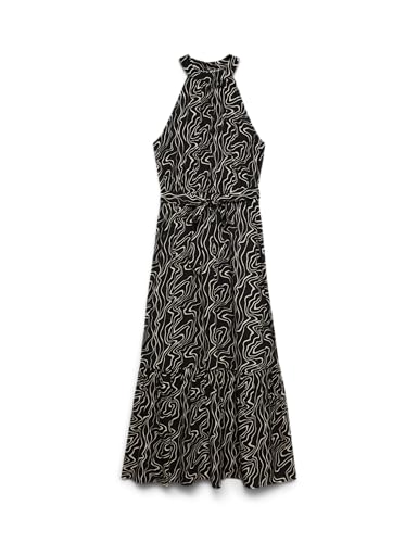 Robe longue noire Vero Moda Vmeasy Joy col montant taille M femmes
