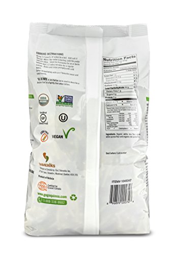 GoGo Quinoa Organic Premium Quality Vegan Red and White Macaroni Pasta, Non-GMO Project Verified & Kosher Certified 2.2 Lbs