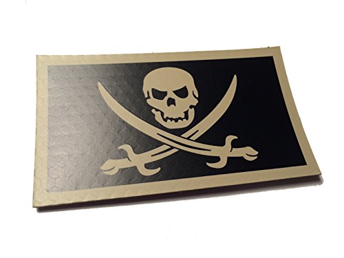 Calico Jack Skull Us Ir Infrared Reflective Flag Morale Patch Us Military Uniform Army
