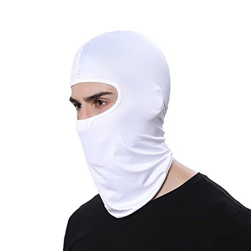 JPOJPO Outdoor Sport Mask Cycling Bike Bicycle Riding Cycling Full Face Mask Scarf Balaclava Headband Protection White