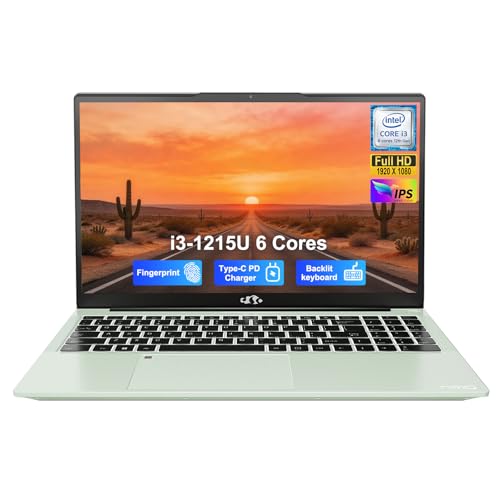 NIMO 15.6' IPS FHD Student Laptop, 12th Gen Intel Core i3-1215U (Up to 4.4GHz, Beat R5 7520U) 16GB RAM 1TB SSD Computer with 180° Viewing, 65W Type C, HDMI, Wi-Fi 6, Portable for Home and Business