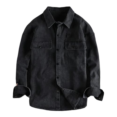 Chemise à manches longues en coton sergé premium pour homme élégant