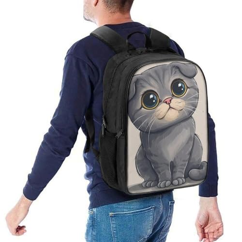 Sac à dos chat 3D imperméable et léger pour écolier primaire 40cm - 5
