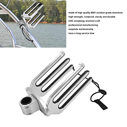 Surfplankrek voor Boot, CNC Geborsteld Aluminium Wakeboard Toren Houder Kneeboard Rack, Towers Wakeboard Rack Verstelbare Jachtaccessoires voor Boot(Geschikt voor pijpdiameter: 63 mm-68 mm) - Image 3