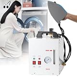 GIZMIT Vaporizador con generador de 900 W, estación de Planchado Profesional, Plancha de Vapor eléctrica con Caldera de 1600 W con manómetro, Cabezal de Planchado de 900 W, para Tiendas de Ropa