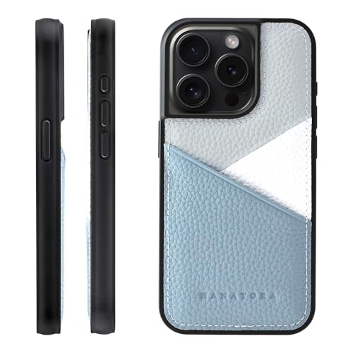 HANATORA for iPhone 15Pro �P�[�X �{�v �ϏՌ� �X�}�z�P�[�X �X�}�z �J�[�h�|�P�b�g �p�X�e���J���[ �V�������N�J�[�t���U�[ �M�t�g �}�O�l�b�g�Ȃ� �u���[�O���[ PSP-15Pro-BlueGray