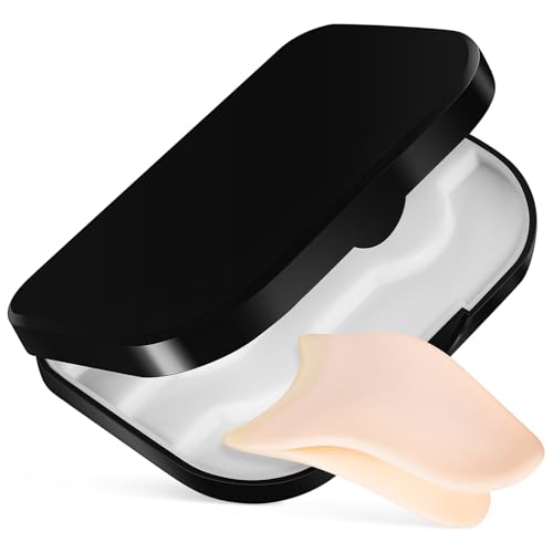 FRCOLOR Étui de Rangement pour Faux Cils Noir avec Miroir Intégré, Boîte de Voyage Compacte pour 3 Paires de Cils, Porte-cils Incurvé avec Applicateur Inclus, pour Couleur