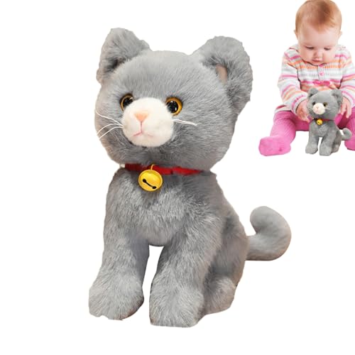 Peluche chat de 27 cm mignon doudou pour enfant et adulte