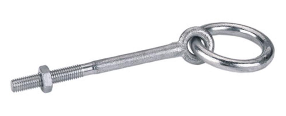 Bar Ring with Nut Screw Galvanised 10 mm 80 mm Pack of 2