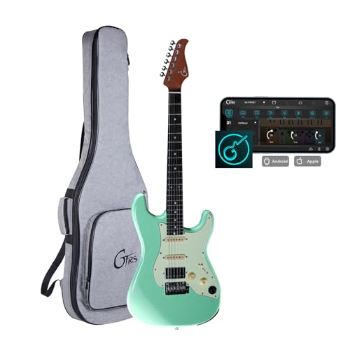 GTRS S800 Smart Electric Guitar Kit with Effects System, HHS Pickup, Loop Drum Machine, 12 Hours Battery Life, Rosewood Fretboard Glossy Paint for Beginner, Professional Player, Performance