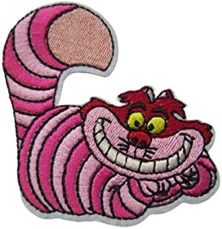 Alice In Wonderland Cheshire Cat Iron On/Sew On Embroidered Patch 8.5 cm x 8 cm (H x W)