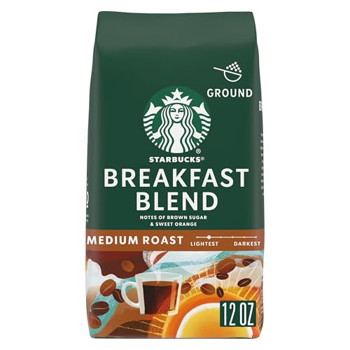 Starbucks Ground Coffee, Medium Roast Hot or Iced Coffee, Breakfast Blend, 12 oz ​