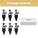 JDMON Fuel Injectors Compatible with Ford Bronco II Ranger F250 F350 Mustang Taurus Lincoln Town Car 0280150710 Pack of 6