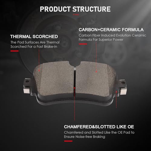 Image of cciyu D1895 Brake Pads w /Hardware Rear Disc Brake Pad Set