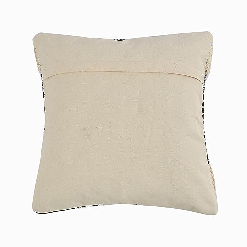 Image of TIB Premium Boho Decorative Throw Cushion Covers, 16 x 16 cm, Set of 2, Cotton. (Black Kites)-230 TC