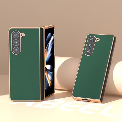 Coque Xiaomi Mix Fold 3 en cuir véritable étui chic rigide vert