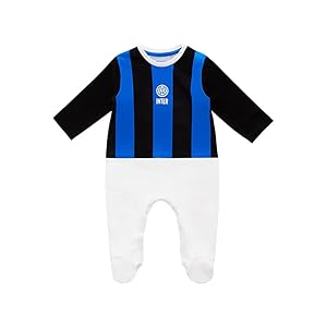 Inter Jump Suit Combinaison, Rayures Noires et Logo Mixte bébé 0-24