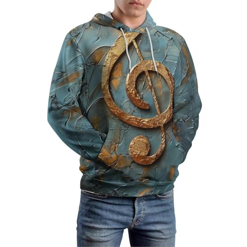 Sweat à capuche Note dorée pull unisexe taille S - 6