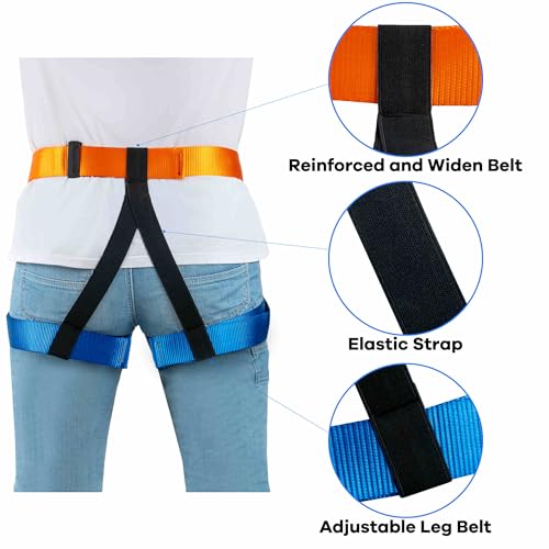 Safety Belt for Tree Climbing, Rock Climbing, Zipline - Half Body Guide Belt for Women, Men & Novices - Image 6
