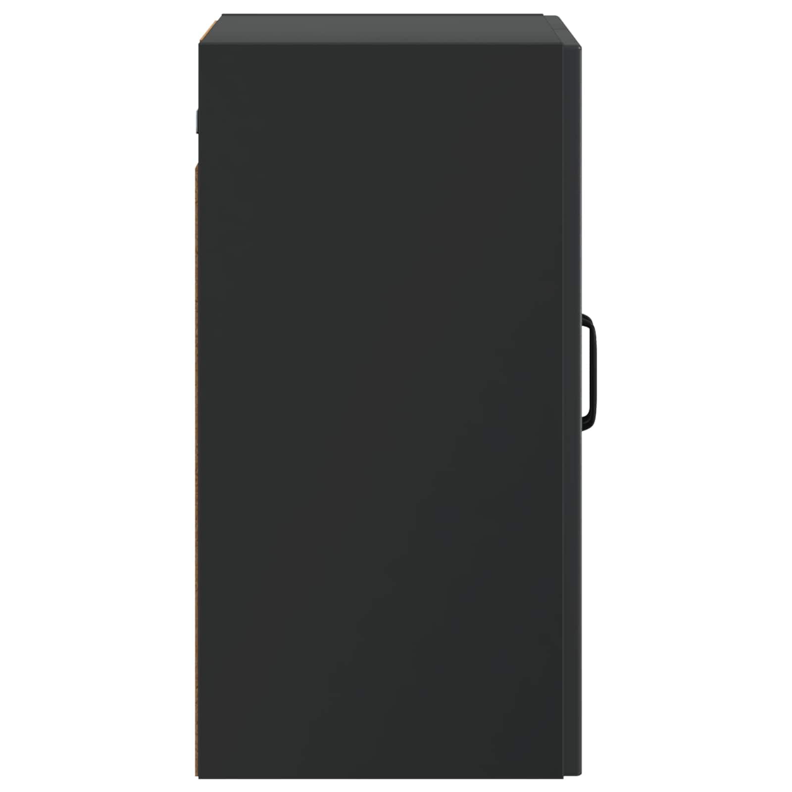 Armadio da parete nero, 59 x 31 x 60 cm, in legno, armadietto multiuso con serratura, 2 ante con serratura, scaffale regolabile per ufficio, corridoio, garage