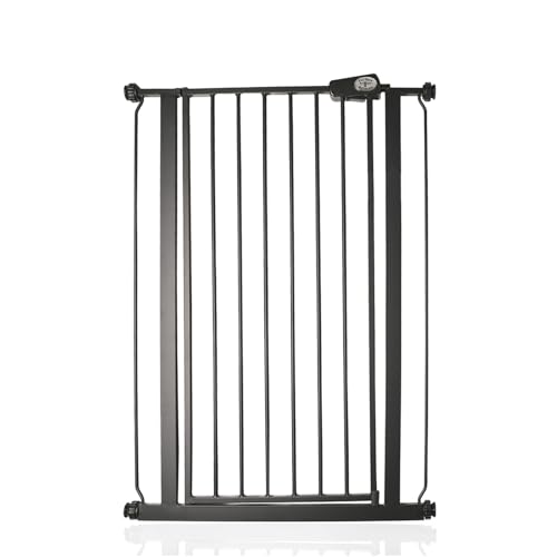 Bettacare Child and Pet Gate Narrow, 68.5cm - 75cm, Matt Black, Extra Tall Gate 104cm in Height, Narrow Pressure Fit Stair Gate, Baby Gate and Suitable for Dog Gate or Pet Barrier, Easy Installation