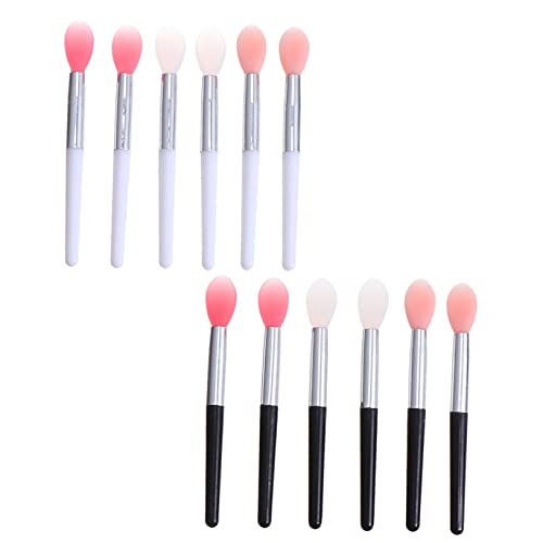 TOVINANNA Makeup Lip Brush Lip Mask Brush Set 12pcs Silicone Applicator for Daily Use