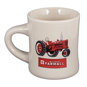 Farmall Stoneware Diner Mug White Red Tractor