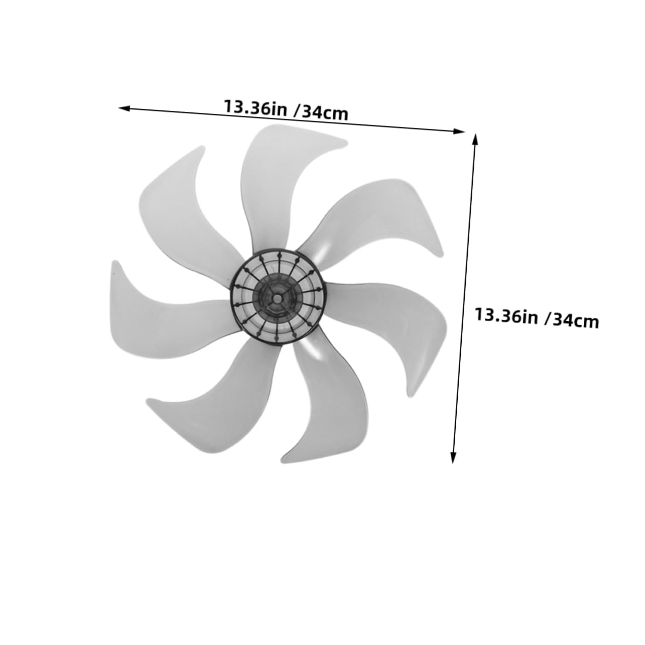 MAGICLULU 2Pcs Electric Fan Blades Replacement Thickened Plastic Parts for Pedestal Table Wall Fans Cooling Design