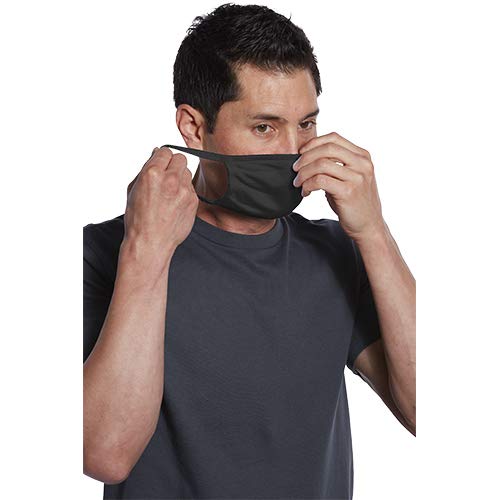 Miniatura 5 de Port Authority Cubrebocas reutilizable (paquete de 50), color negro, Negro -