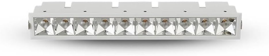 Pemberly Row 10-Light LED Recessed Downlight, White Aluminum Construction, ETL Certified, IC Rated, Dimmable, 2401 Lumens, 3000K Color Temp, Industrial Style Flush Mount Lighting for Modern Spaces