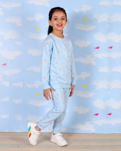 Image of The Mom Store Kids Sweatshirt With Joggers Set| Cotton With French Terry | Cute Prints | Warm | For Boys & Girls | Trendy Winter Sets For Kids | Hoodie And Sweatpant Set