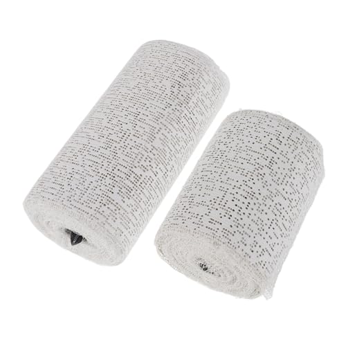 LALAFINA Art Supplies 2 Rolls Sand Table Materials Plaster Strips for Craft Stone Tablecloth for Scenery Construction