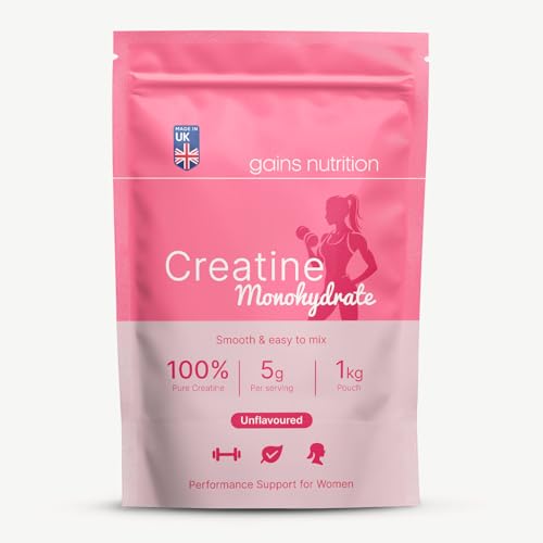 GN Creatine Powder for Women | 1KG High Strength Creatine Monohydrate Powder for Females - 5g per Serving | Unflavoured Filler Free Creatine-Monohydrate | Non-GMO & Gluten Free