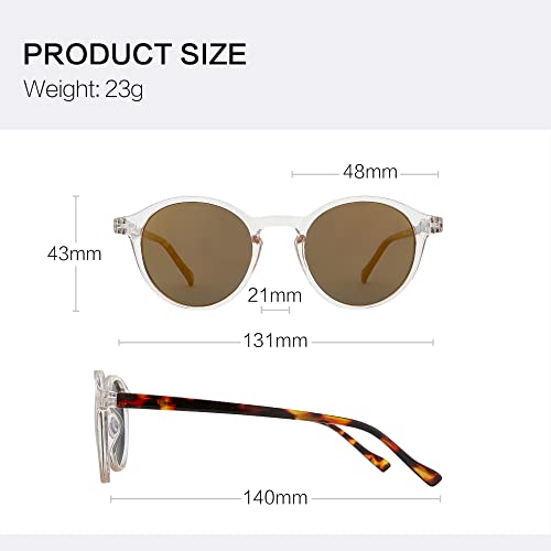 Image of ZENOTTIC Polarized Round Sunglasses, Stylish Sunglasses for Men and Women Retro Classic, Multi-Style Selection