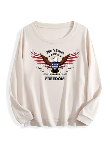 U.S. 250th Anniversary Sweatshirt U.S. 250th Anniversary Pullover Funny Crewneck Tops For Women Men