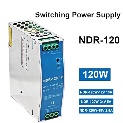 Alimentation à découpage 12V 24V 48V AC DC NDR-120W pour tableau - 3