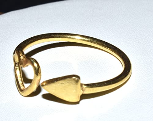 Alpha 2Pcs Adjustable Arrow Ring For Women Men Unisex Stackable Statement Heart & Arrow Midi Finger Ring Set Jewelry For Christmas Gift For Her #TOP1