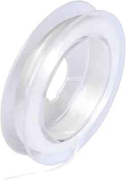 1 Roll 0.8mm Elastic Bracelet String 10m Stretchy Elastic Beading Cord Thread for Bracelet Jewelry Making White