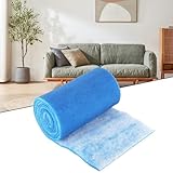 Valixirant Kit de filtro, corte a medida de tela no tejida para el hogar, HVAC, registros rejillas, azul y blanco, medios de prefiltro 30 x 230 cm