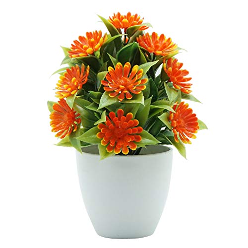 Momangel Plantas Artificiales suculentas, Flores Bonsai Surtidas Decorativas sintéticas suculentas realistas para decoración del hogar y la Oficina Naranja Cover