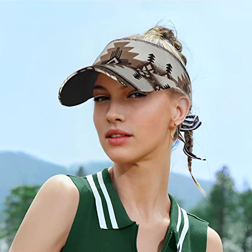 Native American Sunscreen Visor Cap Sport Empty Top Baseball Sun Cap,Tennis Visor, Unisex Sun Hats For Beach #TOP5